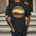 Gold Bitcoin Crypto Currency Mens Back Print T-shirt Gifts for Men