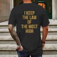 Gold Law Of Yah Yahweh Yeshua Torah Hebrew Roots Mens Back Print T-shirt Gifts for Men