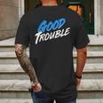 Good Trouble John Lewis Tribute Brush Stroke Mens Back Print T-shirt Gifts for Men