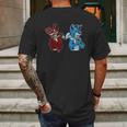 Good Vs Evil Doberman Pinscher Wolf Dog Furry Mens Back Print T-shirt Gifts for Men