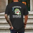 Grandpa Shark Funny Fathers Day Mens Back Print T-shirt Gifts for Men