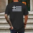 - Greece Flag Vintage Style Mens Back Print T-shirt Gifts for Men