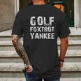 Haase Unlimited Golf Foxtrot Yankee Mens Back Print T-shirt Gifts for Men