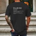 Habibi Dictionary Definition Arabic Mens Back Print T-shirt Gifts for Men