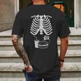 Halloween Rib Cage Skeleton Junk Food Belly Xray Mens Back Print T-shirt Gifts for Men