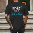 Happiest When Airbrushing Funny Artist Gift Idea Gift Graphic Design Printed Casual Daily Basic Mens Back Print T-shirt Gifts for Men