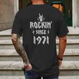 Hard Rock Music Rockin Since 1971 Mens Back Print T-shirt Gifts for Men