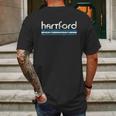 Hartford Connecticut Retro Vintage Throwback Weathered Mens Back Print T-shirt Gifts for Men