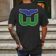 Hartford Whalers Hockey Retro Mens Back Print T-shirt Gifts for Men