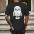 Hedwig Cute Cartoon Portrait Mens Back Print T-shirt Gifts for Men