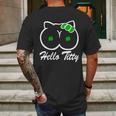 Hello Titty Irish Clover Mens Back Print T-shirt Gifts for Men