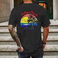 Holmes Beach Florida Vintage Retro Beach Sunset Mens Back Print T-shirt Gifts for Men