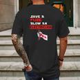 Humor Electrical Quote Save A Fuse Blow An Electrician Mens Back Print T-shirt Gifts for Men