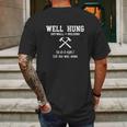 Well Hung Drywall And Molding Funny Mens Back Print T-shirt Gifts for Men