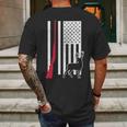 Hunting Deer Rifle Flag Mens Back Print T-shirt Gifts for Men