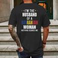 Husband Of Romanian Woman Mens Back Print T-shirt Gifts for Men