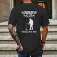 Ice Fishing Hardwater Slut Fisherman Gift Mens Back Print T-shirt Gifts for Men