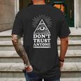 Illuminati Dont Trust Anyone Eye Of Providence Mens Back Print T-shirt Gifts for Men