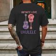 Infinite Love Ukulele Mens Back Print T-shirt Gifts for Men