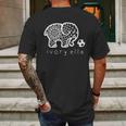 Ivory Ella Elephant Mens Back Print T-shirt Gifts for Men