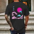 Japanese Dolphin Mens Back Print T-shirt Gifts for Men