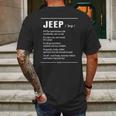 Jeep Noun Mens Back Print T-shirt Gifts for Men