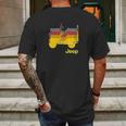 Jeep Willys Repeating Mens Back Print T-shirt Gifts for Men