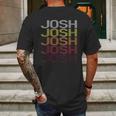 Josh Retro Wordmark Pattern Vintage Style Mens Back Print T-shirt Gifts for Men