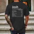 Josh Serving Size Mens Back Print T-shirt Gifts for Men