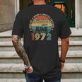 June 1972 Vintage 49 Years Old Retro 49Th Birthday Party Mens Back Print T-shirt Gifts for Men