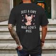 Just A Girl Who Loves Pigs Funny Piggy Lovers Gift For Girls Graphic Design Printed Casual Daily Basic Mens Back Print T-shirt Gifts for Men