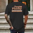 Just Peachy Retro 70S Georgia Peaches Summer Fruit Mens Back Print T-shirt Gifts for Men