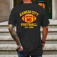 Kansas City Mo Kc Fooball Mahomes Fan Mens Back Print T-shirt Gifts for Men