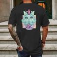 Kawaii Pastel Goth Creepy Creature Boba Bubble Tea Vaporwave Mens Back Print T-shirt Gifts for Men