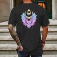 Kawaii Pastel Goth Cute Creepy Crescent Moon Bat Mens Back Print T-shirt Gifts for Men