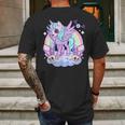 Kawaii Pastel Goth Unicorn Pony - Aesthetic Gothic Skeleton Mens Back Print T-shirt Gifts for Men