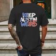 Keep Austin Weird Quotes Mens Back Print T-shirt Gifts for Men