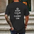 Keep Calm And Carry On British World War Ii Slogan Mens Back Print T-shirt Gifts for Men