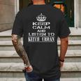 Keep Calm And Listen To Keith Urban Mens Back Print T-shirt Gifts for Men