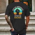 Keep The Immigrants Deport The Racists Vintage Mens Back Print T-shirt Gifts for Men