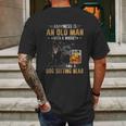 Kelpie An Old Man With A Whisky And A Dog Sitting Near Mens Back Print T-shirt Gifts for Men