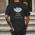 Kids Funny Baby Shark Doo Doo Doo Mens Back Print T-shirt Gifts for Men