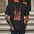 Kimetsu No Yaiba Demon-Slayer On Fire Mens Back Print T-shirt Gifts for Men