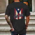 La Jefa Puerto Rico Flag Mens Back Print T-shirt Gifts for Men