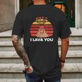 I Lava You Retro Clothing Gift For Him Her Funny Valentine Mens Back Print T-shirt Gifts for Men