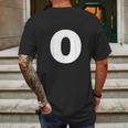 Letter O Capital Alphabet Monogram Initial Mens Back Print T-shirt Gifts for Men