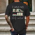 Librarian I Have No Shelf Control Mens Back Print T-shirt Gifts for Men