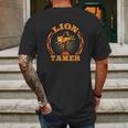 Lion Tamer Taming Mens Back Print T-shirt Gifts for Men