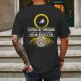 Living In Virginia With Vmi Roots Mens Back Print T-shirt Gifts for Men