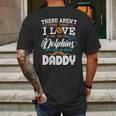 I Love Baseball And Dolphin Being A Daddy Mens Back Print T-shirt Gifts for Men